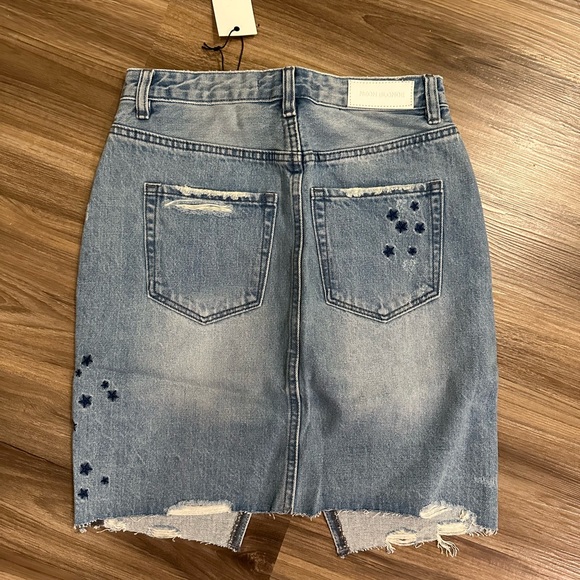 Neon Blonde Starstruck Denim Skirt - Picture 2 of 5